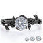 2 Carat Moissanite Boho Promise Engagement Ring 18K White Gold Plating