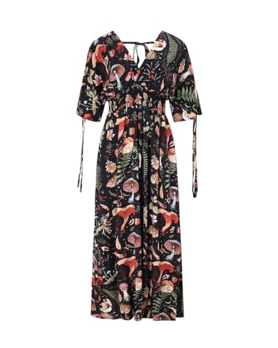 Women's Whimsical Mushroom Casual Summer Dresses for Beach Vacation