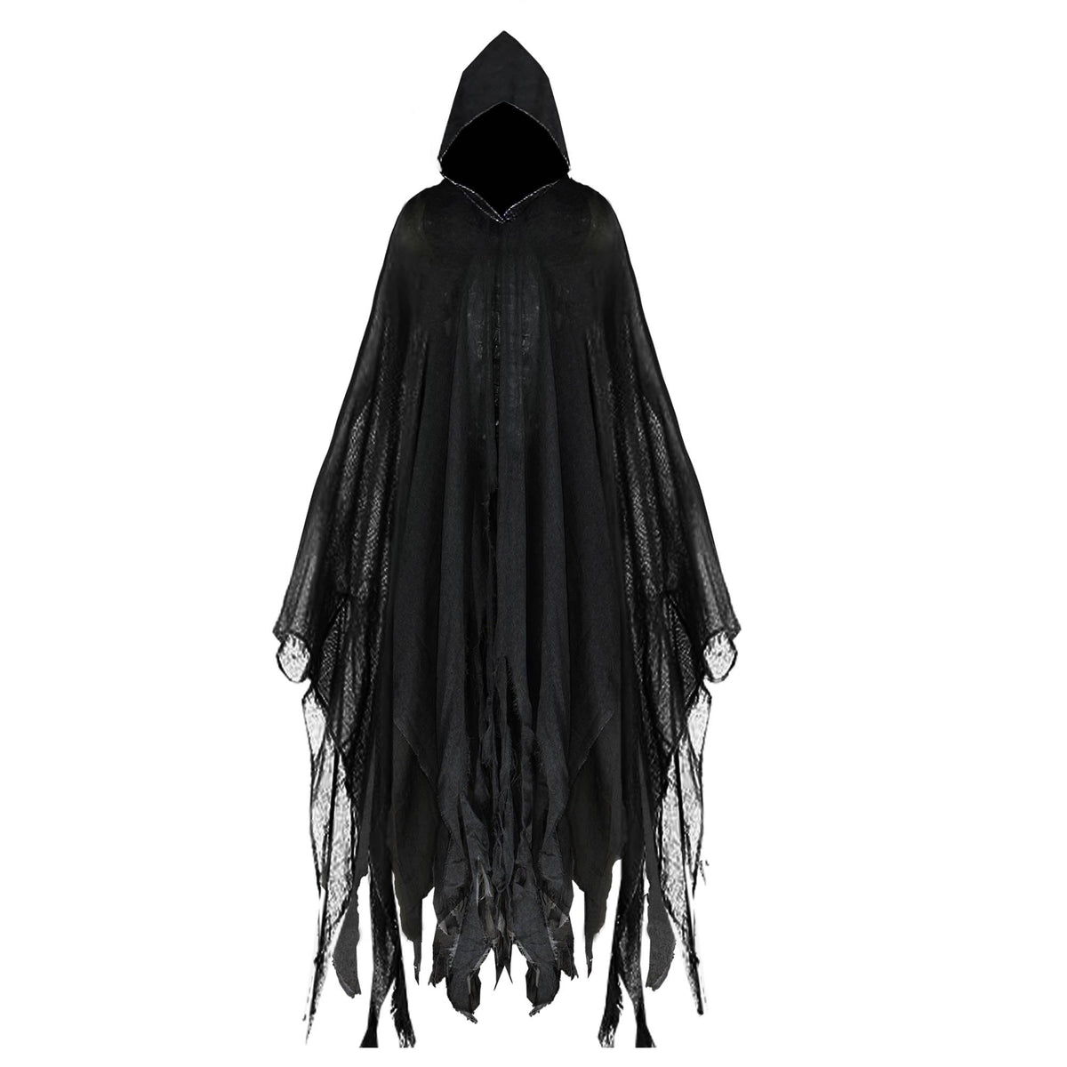 Halloween Hooded Cloak Medieval Renaissance Cloak Wizard Robe with Hooded for Adult Linen Hooded Cloak