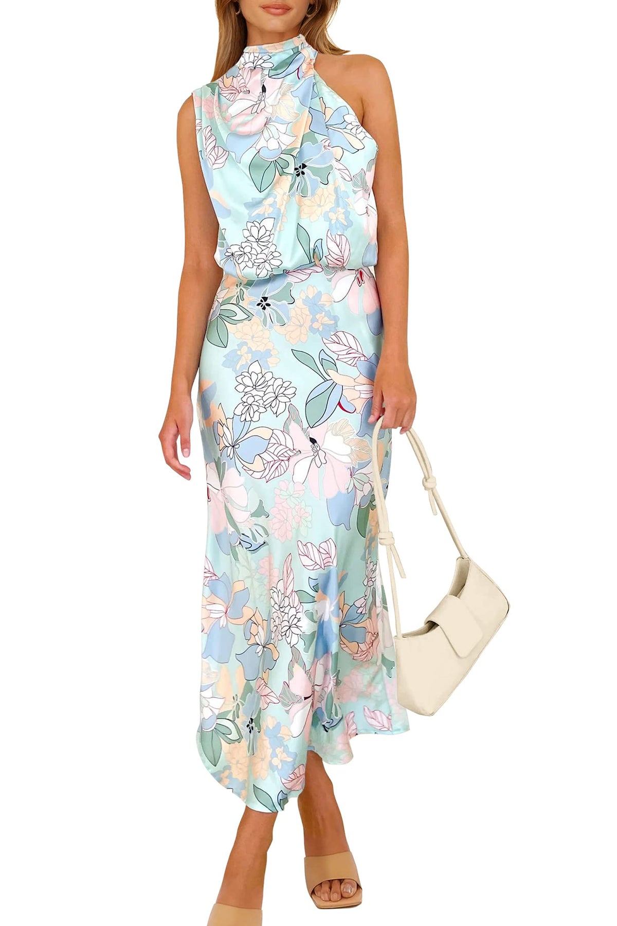 PRETTYGARDEN Women's Summer Satin Maxi Cocktail Dress