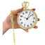 Honcloud 3.7 Inches Diameter Gold Prop Pocket Watch for Red Halloween