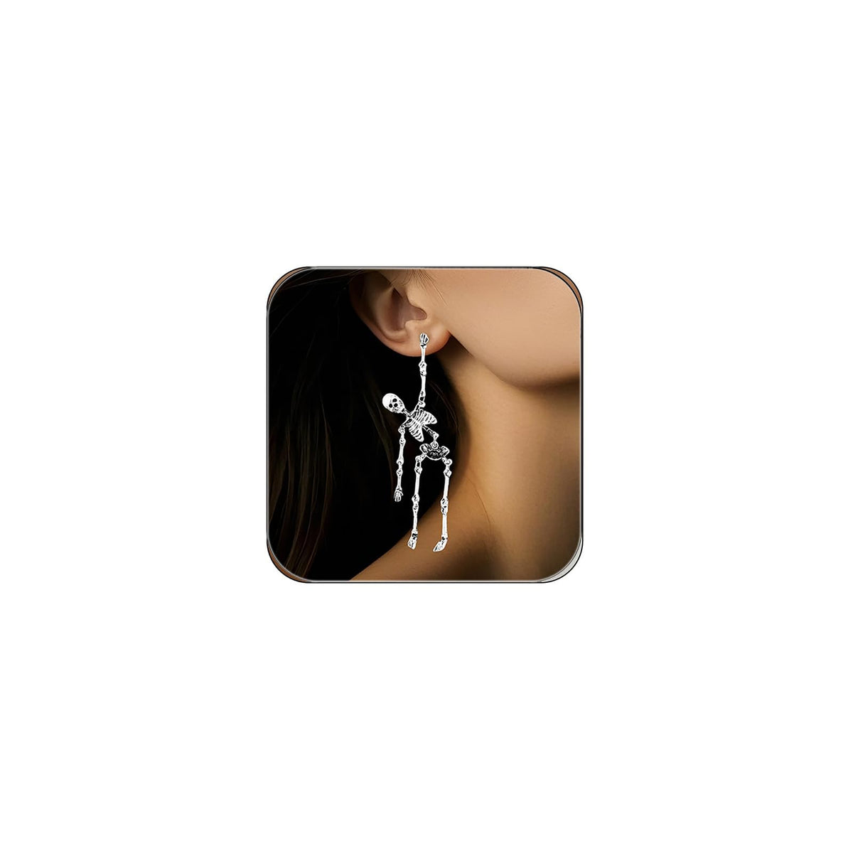 Halloween Skeleton Skull Earrings Jewelry for Women,Punk Party Accessories