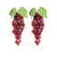2PCS Red Rubber Grape Simulation Fruit Party Bar Cabinet Decoration Home Garden Wedding Decoration Fruit Photography Props Teaching Props Enlightenment (60 Grains)