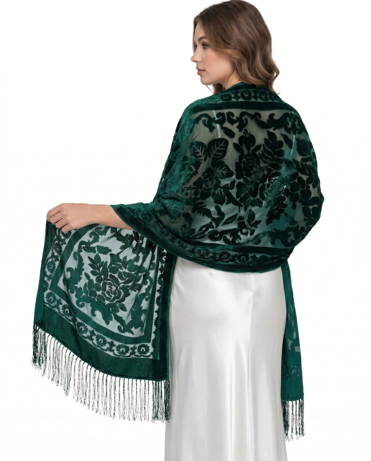 Glitopper Velvet Shawl and Wrap for Evening Dresses Formal Shawl