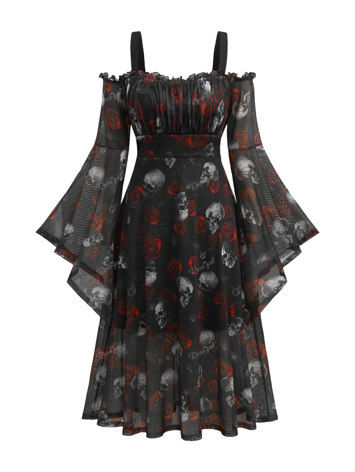 Rosegal Plus Size Women Renaissance Witch Costumes Dress