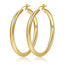 4mm Thick Gold Chunky Earrings Steling Silver Post Hoops Earrings For Women Hollow Tube Hoops Earrings Thick Gold Hoop Earrings Hypoallergenic