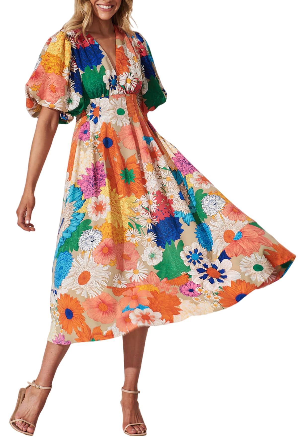 Women's Summer Floral Maxi Dress Spring Wedding Guest Dress 2026
