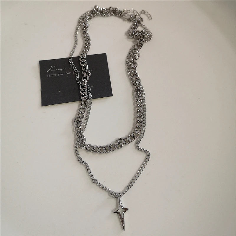 Multiple Style Gothic Hearts Stars Wiccan Necklace