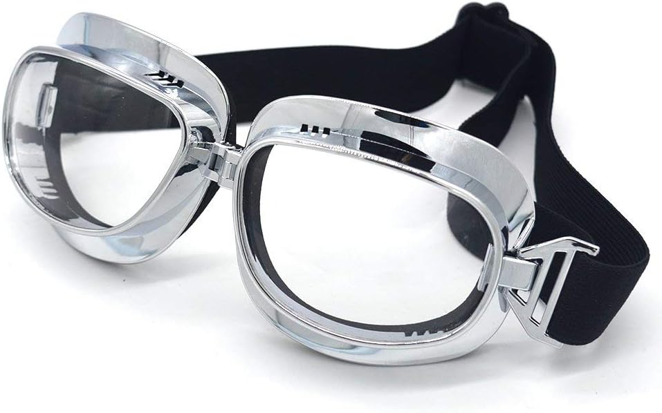 Vintage Pilot Aviator Steampunk Motorcycle Goggles