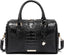 Crocodile-Embossed Top-Handle Shoulder Purse