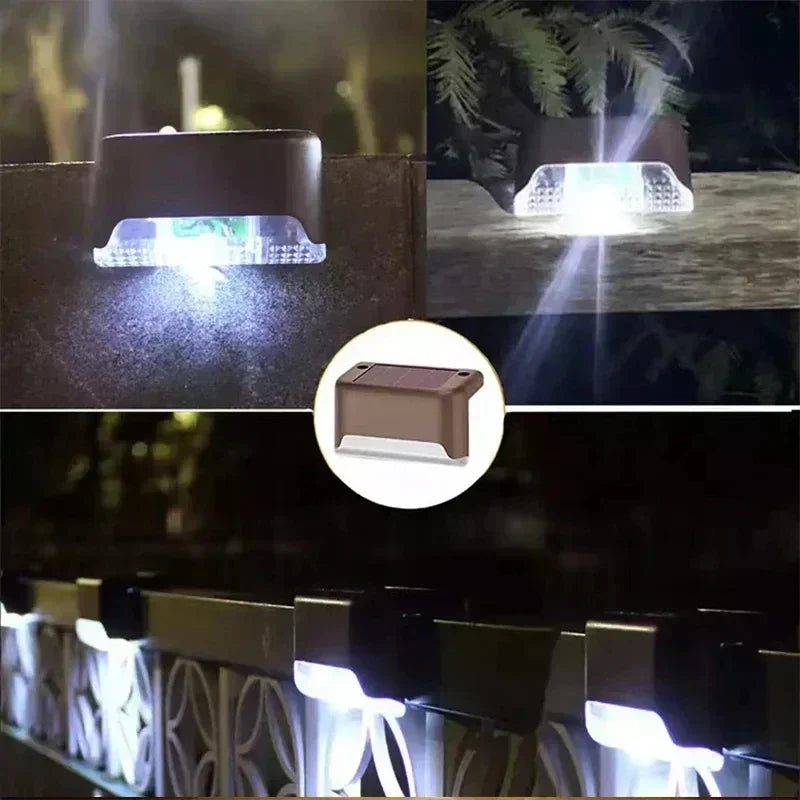 1/4/8/12/pcs Solar LED Light Waterproof Solar Step Lamp Patio Garden Decor