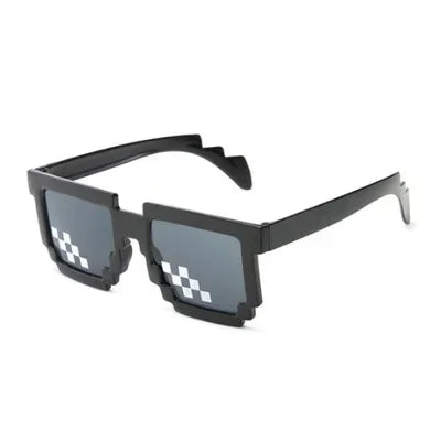 Pixelated Mosaic Party Sunglasses – Retro Novelty