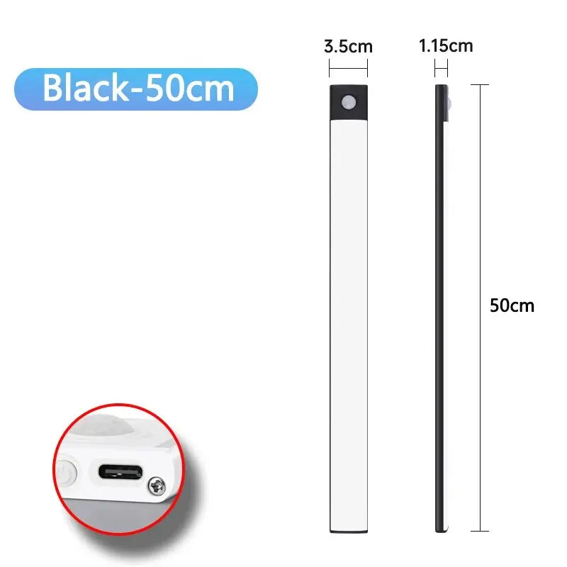 LED Cabinet Light USB Type-c Rechargeable Motion Sensor LED Lamp for Kitchen Wardrobe Cabinet Lig...