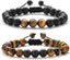 Men Women 8mm Tiger Eye Stone Beads Bracelet