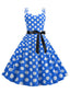 Summer Sexy Spaghetti Strap Polka Dot Dress Big Swing Party Rockabilly Dress Vestidos