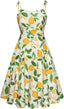 Summer Dress Spaghetti Strap Flowy Midi Beach Sundress Wedding Guest Cocktail Dress