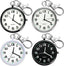 Quartz Pocket Watch, Portable Clip on Watch with Keychain Outdoor for