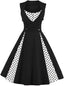 Polka Dot Style Cocktail Party Swing Dress