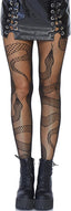 Dark Animal Print Fishnet Tights