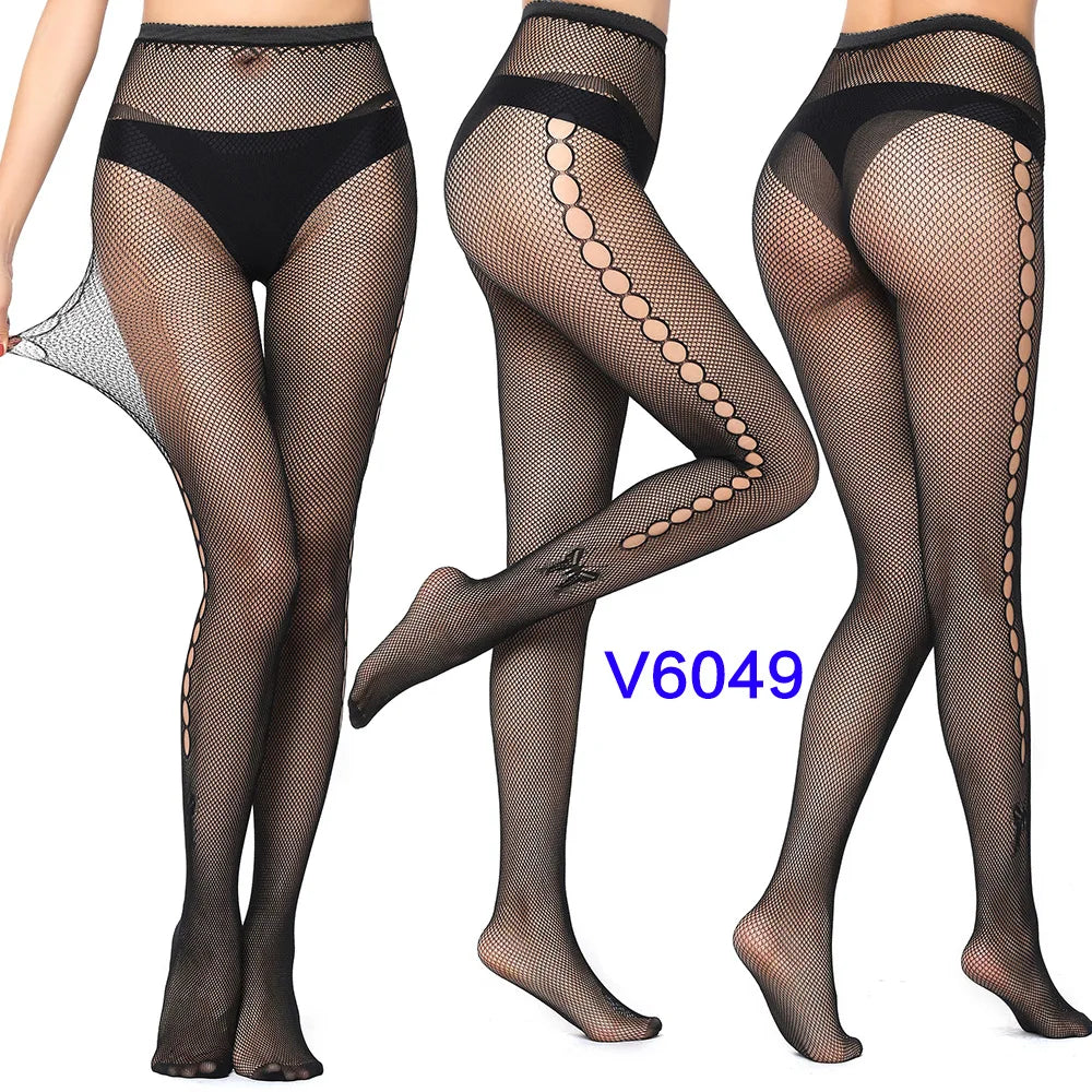 Gothic Spider Web Jacquard Fishnet Tights