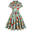 Printed Vintage Swing Dress - 1950s Rockabilly Pin-Up Style