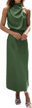 BTFBM Mock Neck Cocktail Dresses for Women Summer