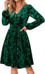 Simplee Womens Velvet Dress Fall Long Sleeve Cocktail Party Winter Dresses