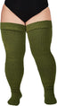 Moon Wood Plus Size Thigh High Socks for Thick Thighs- Women Extra Long Over the Knee Stockings- Halloween Socks Leg Warmers