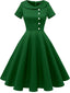 Wedtrend Women's 1950s Vintage Audrey Hepburn Style Cocktail Swing Dresses