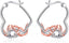 YFN Animal Earrings Sterling Silver Animal Heart Hoop Dangle Earrings Cute Jewelry Gifts for Women