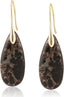 Natural Healing Stone Fishhoop Dangle Drop Earrings Statement Gold silver earrings