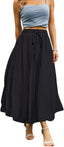 Maxi Skirts for Women with Pockets Long Midi Length