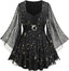Rosegal Women Plus Size Sparkly Star Bell Sleeve Top