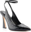 Womens Closed Toe Ankle Strap Heels Pointed Toe Pumps Shoes Slingback High Heel Wedding Dress Shoes
