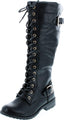 Mango 27 Womens Knee High Buckle Riding Boots