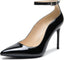 Women's Pumps 4" High Heels Ankle Strap Pointed Toe Pump Shoes
