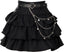 Women Gothic Lolita Mini Skirt Harajuku Y2K Short Skirt Layered Ruffled High Waist A-Line Skirts for Teens