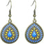 Handmade Boho Enamel Teardrop Dangle Earrings