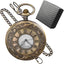 Vintage Pocket Watch Roman Numerals Scale Steampunk Hollowed Out Quart
