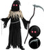 Spooktacular Creations Glowing Eyes Grim Reaper Costume for Kids, Halloween Costume for Boys, Halloween, Dress-up Party