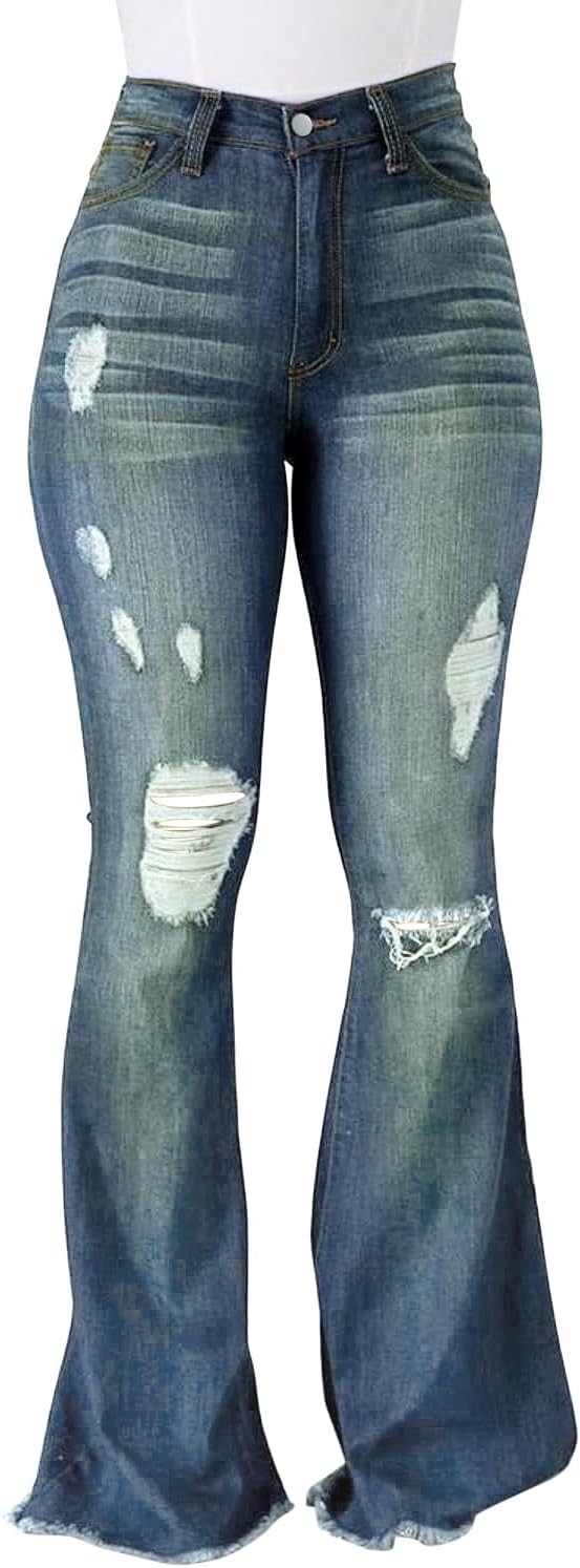 Peihot Vintage Bell Bottoms Flare Jeans For Women 90s High Waist