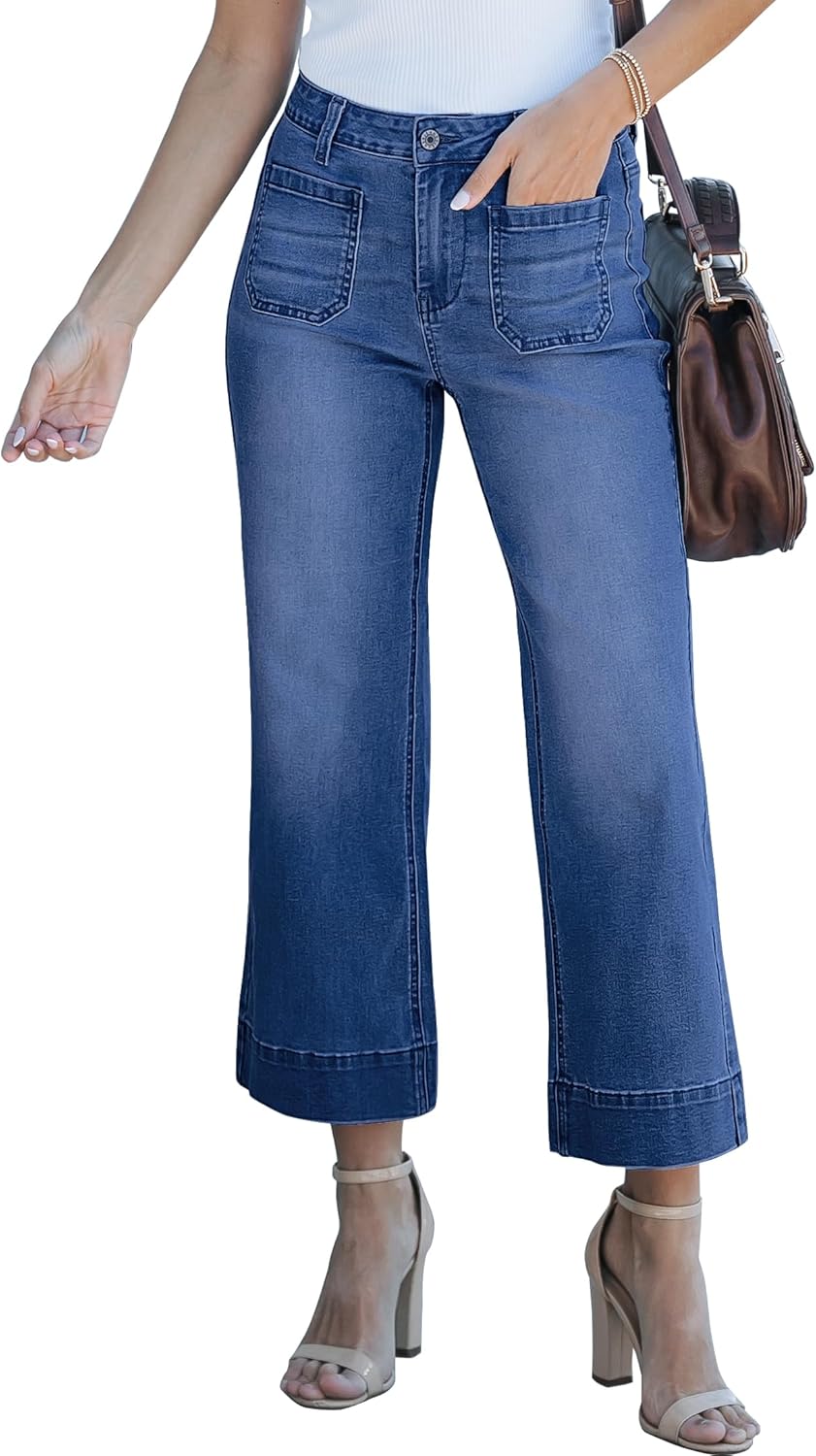 Luvamia Wide Leg Jeans For Women Trendy High Waisted Flare Jeans
