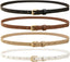 4 Pack Women Skinny Belts For Jeans Dress Thin Waist Belt For Ladies