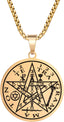 Tetragrammaton Pentacle Necklace for Men