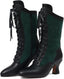 Witch Boots for Women Victorian Lace Up Pirate Mid Calf Boot
