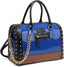 Women's Barrel Bag Shiny Patent Faux Leather Top-Handle Satchel