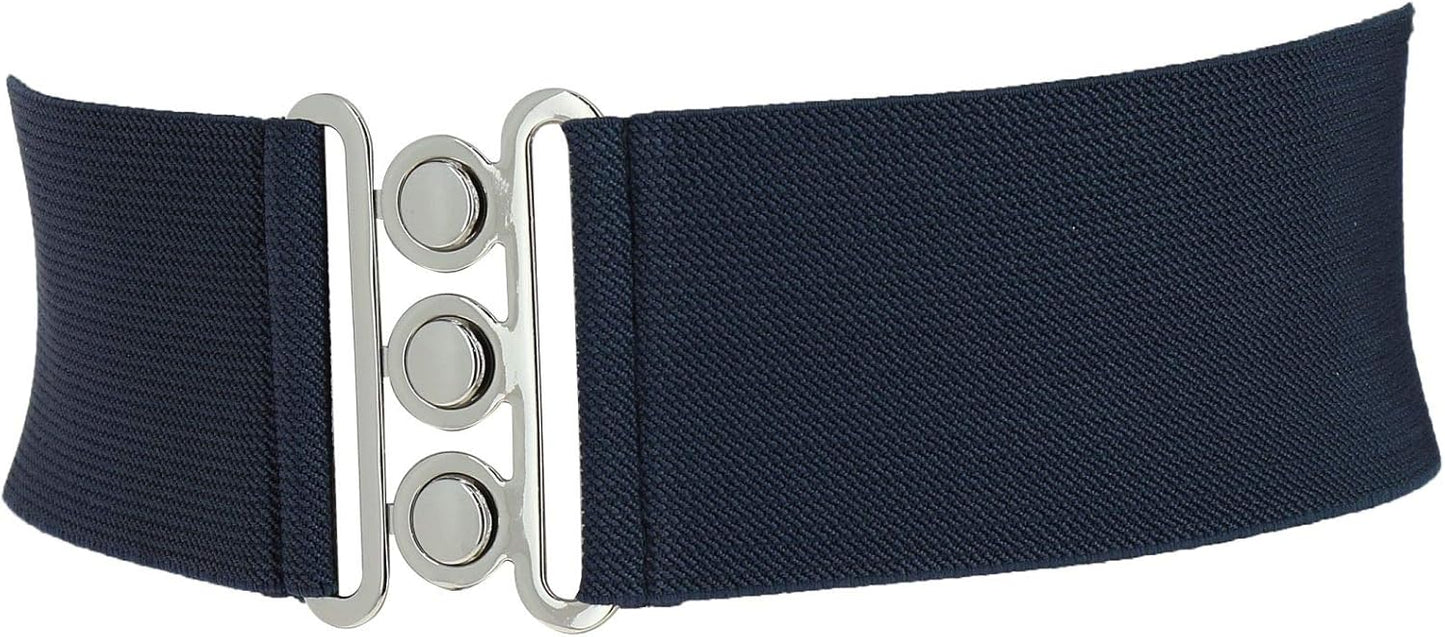 Wide Waist Elasticated Woman Belt Made In France, Gloria