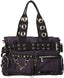 Striped Punk Rock Steampunk Purse with Handcuff Skull Charm