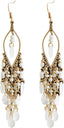 Crystal Beaded Tassel Bridal Earrings