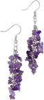 Natural Tumbled Stones Earrings for Women, Reiki Healing Crystal Long Dangle Hook Eardrop